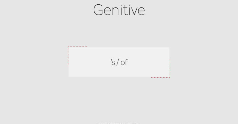 Genetive, 's:of.001